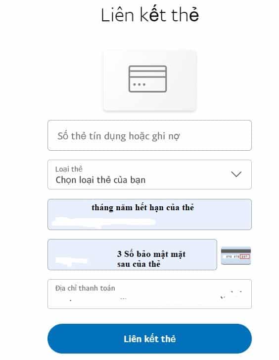 giao dien lien ket the visa paypal