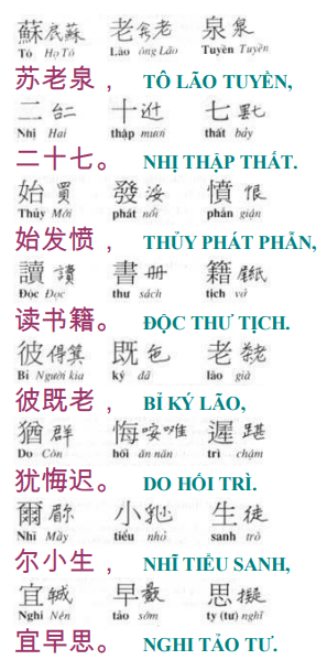 Tam Tự kinh bài 21