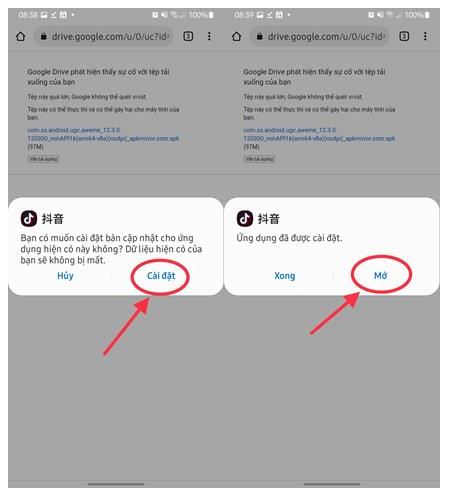 Hướng dẫn Cách tải TikTok Trung Quốc (Douyin) Chuẩn nhất 2025 4 Bước 4: Cài đặt file Apk tiktok trung quốc