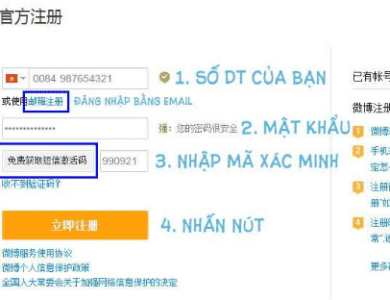 Cài đặt Weibo