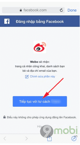Cài đặt Weibo