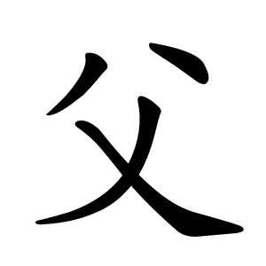Bộ phụ 父 fù