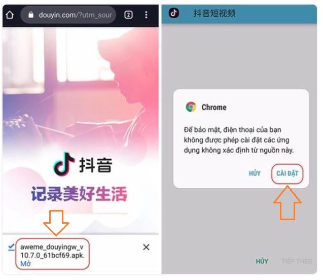 Hướng dẫn Cách tải TikTok Trung Quốc (Douyin) Chuẩn nhất 2025 7 Bước 2: Cho phép điện thoại cài đặt ứng dụng Douyin